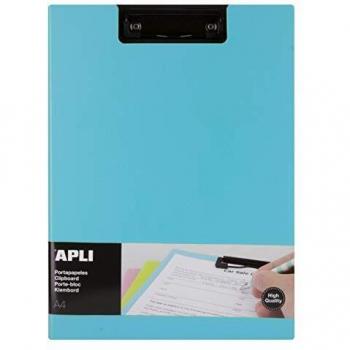 APLI 17206 - Clipboard con solapa premium azul A4