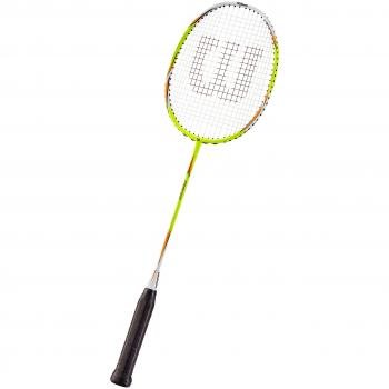 Wilson Rage 1/2 Raqueta de Badminton, Unisex Adulto, Neon / Rojo, 4