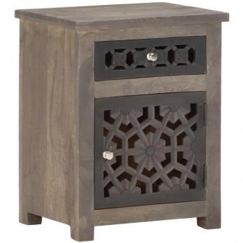 Solid Mango Wood Bedside Table 15.7x11.8x19.7