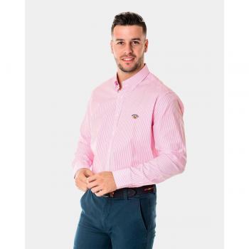 Camisa Spagnolo popelín rayas rosa Colección Bandera