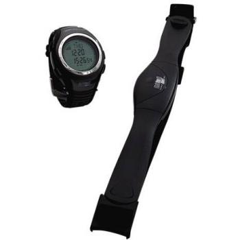 Christopeit 9310 - Juego de pulsímetro con cinturón pectoral, color negro