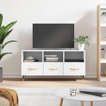 Soporte de TV blanco 102x36x50 cm madera multicapa Vidaxl