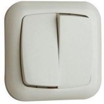 Interruptor Doble Empotrar Color Blanco