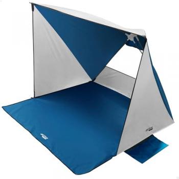 Tienda de Playa Pop Up Aktive 145x103 cm para 2 Personas, Protección UV50, Impermeable 300 mm, con Suelo y Ventana, Incluye 6 Piquetas y Bolsa de Transporte