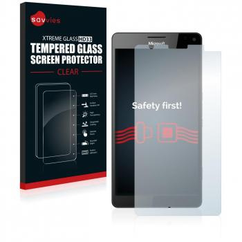 Savvies Protector Cristal Templado Microsoft Lumia 950 XL Protector Pantalla Vidrio - Dureza 9H