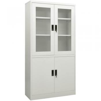 vidaXL Office Cabinet Light Grey 90x40x180 cm Steel