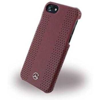 Carcasa Dura de Piel Perforada Roja para iPhone 7 / 8 / SE 2020 Mercedes-Benz