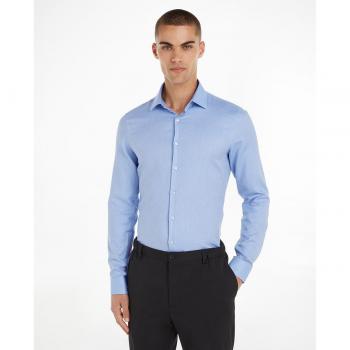 Camisa de hombre Calvin Klein - Diseño moderno, ajuste regular, 100% algodón, cuello clásico, manga larga, cierre frontal con botones