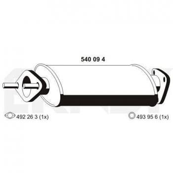 Silenciador Delantero ERNST 540094 para ALFA ROMEO Spider y GTV