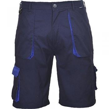 Bermuda de Trabajo Portwest Texo Contrast con 7 Bolsillos, Color Marino, Talla L
