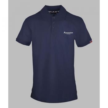 Aquascutum Men's London 1851 Navy Blue Polo Shirt - Size Small