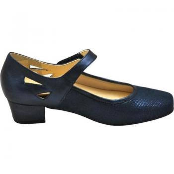 Zapatos de tacón para mujer marca Doctor Cutillas modelo 81198 en color marino con plantilla extraíble