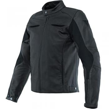 Chaqueta Dainese Razon 2 de cuero para motocicleta - Protección y Estilo Garantizados - Color Negro (Tamaño 48)