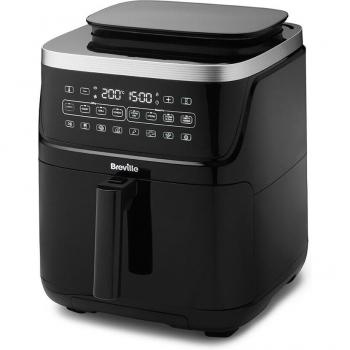 Freidora de aire a vapor Breville Halo VDF133X | 7 litros | 1700W | Color negro | Enchufe UE | Tecnología SteamFry | 50% más eficiencia energética