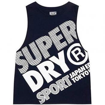 Superdry Japan Edition Lazer Vest Camiseta, Flash Navy, 36 para Mujer