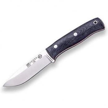 Joker Cuchillo de Supervivencia Lynx CM111-K, Mango Canvas micarta con Separador Rojo, Hoja de 10,5 cm, Funda Kydex, Herramienta de Pesca, Caza, Camping y Senderismo