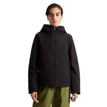 Woolrich Women's Short Black Tech Softshell Firth Parka Size L