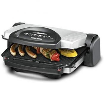 Rommelsbacher KG 1600 - Plancha eléctrica de cocina con doble superficie de contacto
