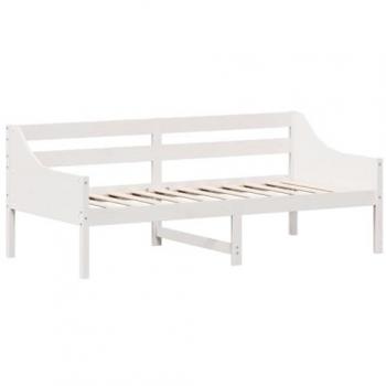 Sofá cama madera maciza de pino blanco 90x190 cm