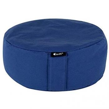 Cojín de Meditación Yoga LongFit Sport, funda exterior de algodón, relleno de alforfón, dimensiones 33 x 13 cm, disponible en multicolor y estándar
