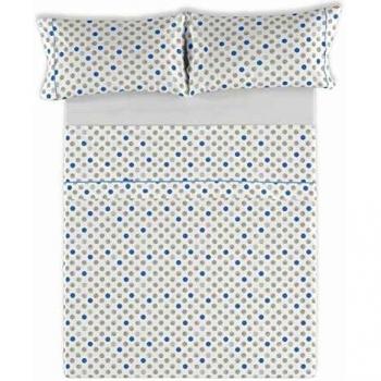 ESTELIA - Juego de sábanas Kima Color Azul - Cama de 160