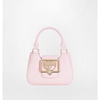 Chiara Ferragni Pink Fabric Handbag with Eyelike Metal Buckle - Size: One Size - Female