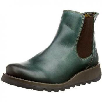 Fly London Women's Leather Chelsea Boots - SALV in Petrol Green