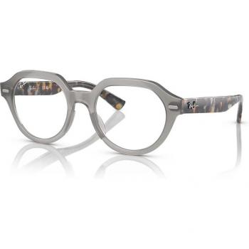 Ray-Ban RX7214 Gina 8259 Unisex Square Eyeglasses - Grey, Size 49, Blue Light Block Available
