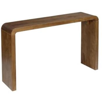 Consola Exótica de Madera de Acacia, 120 cm, Color Nogal, Dimensiones 120x30x75 cm
