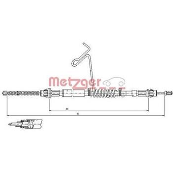 Cable de freno de estacionamiento METZGER 11.5666