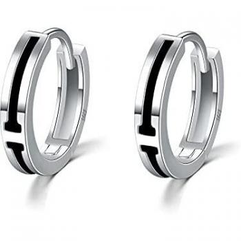 Immobird Pendientes Aros Plata de ley 925 Pendientes Niña Hipoalergenicos Para Mujeres Y Hombres Regalos Unisex
