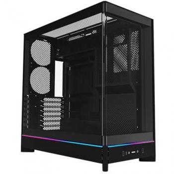 Montech HS02 Caja Torre ATX Negra con Cristal Templado Doble, Diseño Reversible y Alta Ventilación
