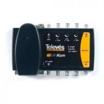 Televes 5317 - Central amplificador ict corriente alterna minikom 2 fi+matv