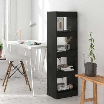 Librería/Partición Negro 40x30x135 cm