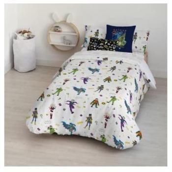 Funda Nórdica 100% Algodón Modelo Batman Childish con Botones para Cama de 120 (200x200 cm)