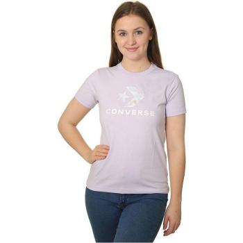 Camiseta de Manga Corta Mujer Converse Seasonal Star Chevron Lavanda