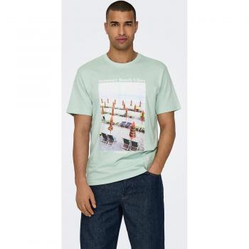 Camiseta Only & Sons Onskolton Reg Beach Surf Verde