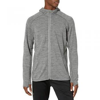 Icebreaker Merino Quantum - Sudadera con capucha de manga larga con cremallera para hombre, tamaño pequeño, Gritstone HTHR