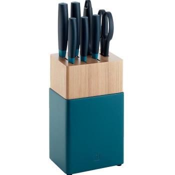 Set de Cuchillos Zwilling Now 53050-220 con Bloque de Madera y Tijeras