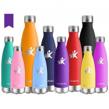 KollyKolla Botella de Agua Acero Inoxidable Termica Oficina Termos Agua Ecológica Frascos Térmicos Deportiva Termo Niños Sin BPA Reutilizables Water Bottle Deporte Gym,