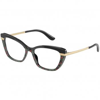 Dolce & Gabbana DG3325F Asian Fit 3317 Armazones para Mujer Rojas, Lentes Recetados, Gafas Recetadas