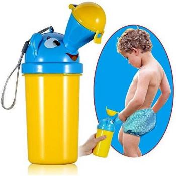 ONEDONE portátil bebé niño orinal orinal higiénico para Camping Viaje para el coche de emergencia y Kid orinal Pee Formación rojo amarillo