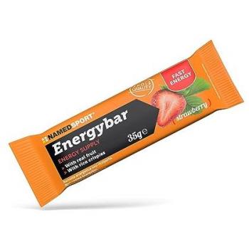 Named Sport Energybar Fresa - Barritas energéticas 35 g (12 unidades) con sabor a fresa yogurt, ideal antes y durante la actividad deportiva, contiene crujientes de arroz y puré de frutas