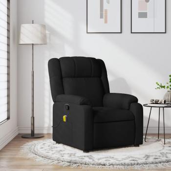 Sillón de masaje reclinable de tela vidaXL en gris claro, gris oscuro y negro, ideal para dormitorio, cómodo y relax