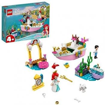 LEGO 43191 Disney Princess Ariel’s Celebration Boat Toy for Kids 4+ Years Old with Mini Doll Figure, The Little Mermaid Set