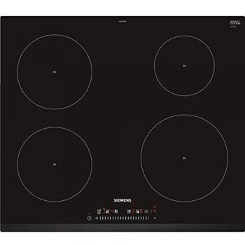 Placa de Inducción Siemens iQ100 EU631FEB1E 60cm Negra con Display Integrado