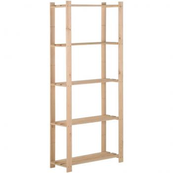 vidaXL 5-Tier Storage Rack 80x28.5x170 cm Solid Pinewood
