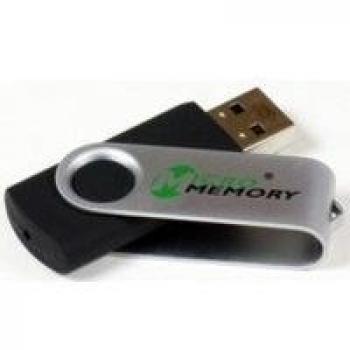 MicroMemory 2048MB USB 2.0 2GB USB 2.0 Negro, Acero inoxidable unidad flash USB - Memoria USB