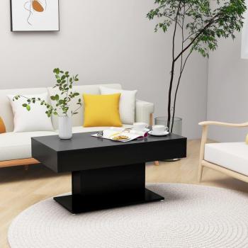 Mesa de comedor negra 96x50x45 cm en madera multicapa y aglomerado