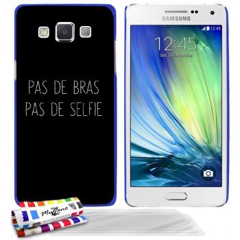Carcasa Rigida Ultra-Slim SAMSUNG GALAXY A5 de exclusivo motivo [Sin Brazos] [Azul] de MUZZANO  + 3 Pelliculas de Pantalla UltraClear + ESTILETE y PAÑO MUZZANO REGALADOS - La Protección Antigolpes ULTIMA, ELEGANTE Y DURADERA para su SAMSUNG GALAXY A5